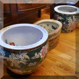 P05. Asian porcelain jardinieres.